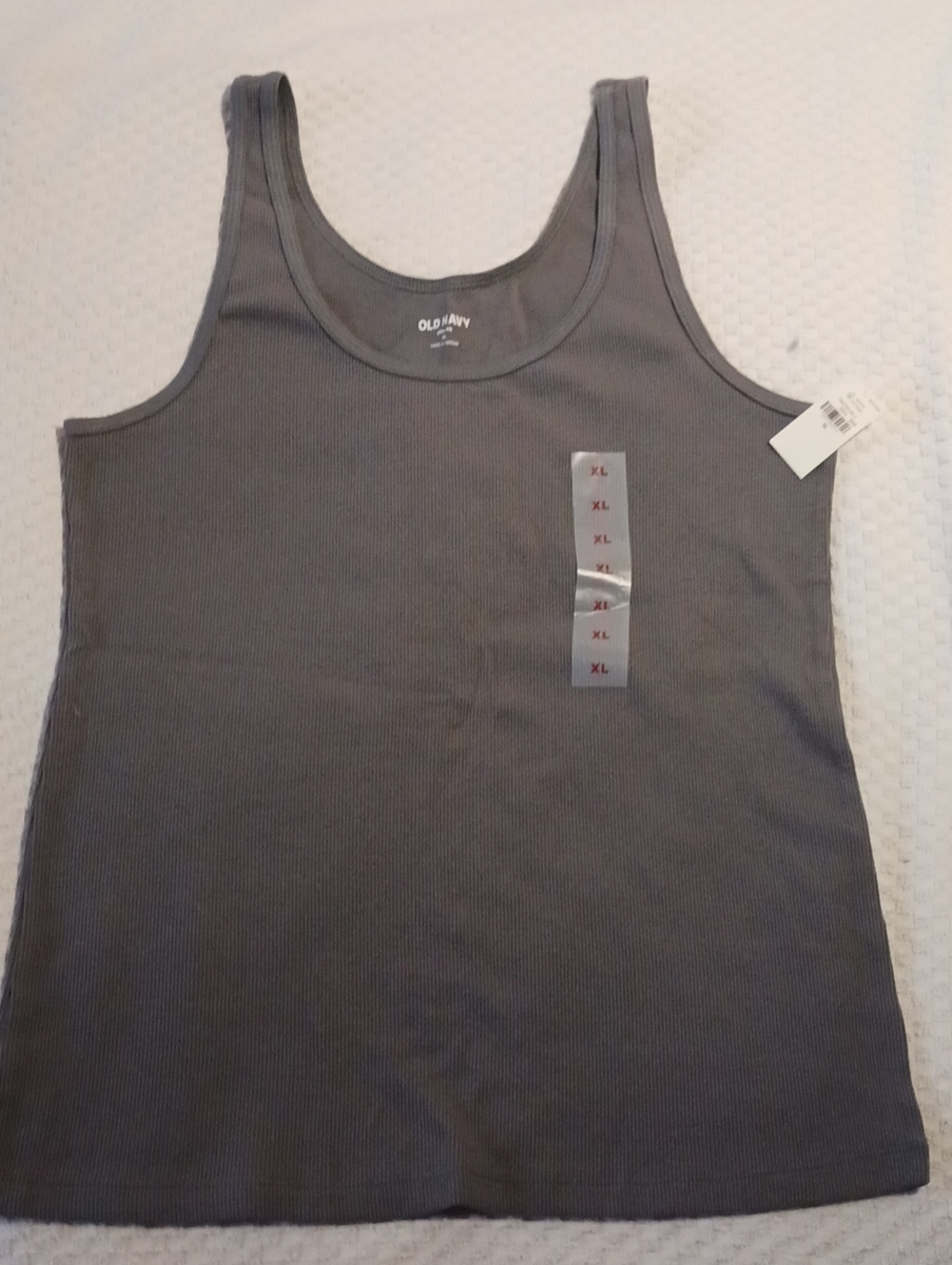 Old Navy Women's Ribbed Tank Top - Charcoal Gray XL